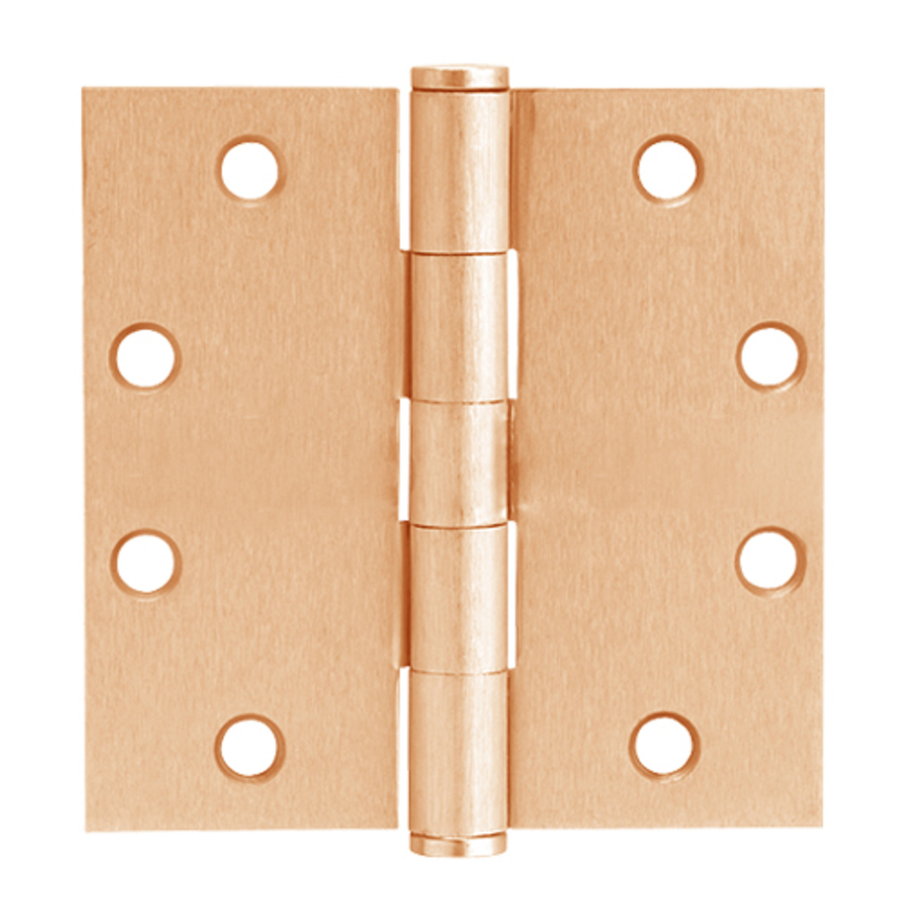 5PB1-4x4-639 IVES 5 Knuckle Plain Bearing Full Mortise Hinge in Satin Bronze Plated