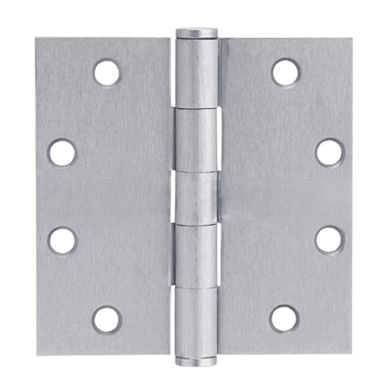 5PB1-4x4-652 IVES 5 Knuckle Plain Bearing Full Mortise Hinge in Satin Chrome Plated