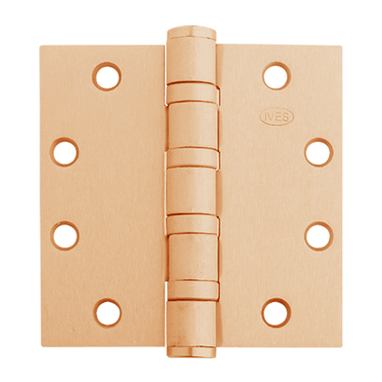 5BB1HW-5x4-5-639 IVES 5 Knuckle Ball Bearing Full Mortise Hinge in Satin Bronze Plated