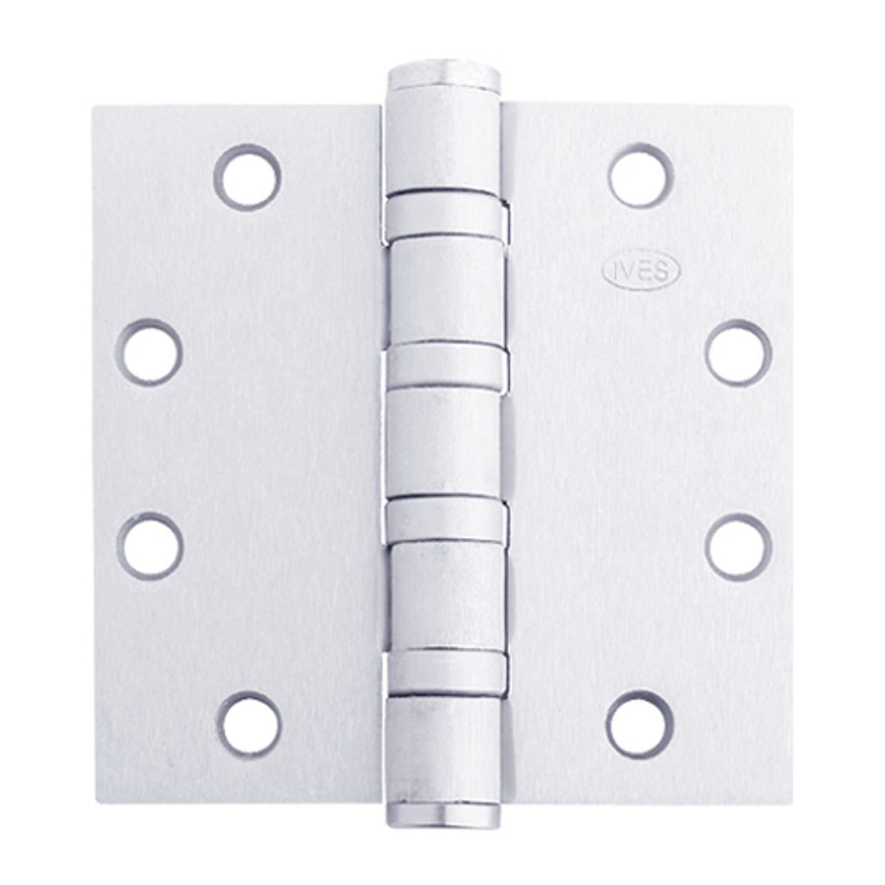 5BB1HW-5x4-5-651 IVES 5 Knuckle Ball Bearing Full Mortise Hinge in Bright Chrome Plated