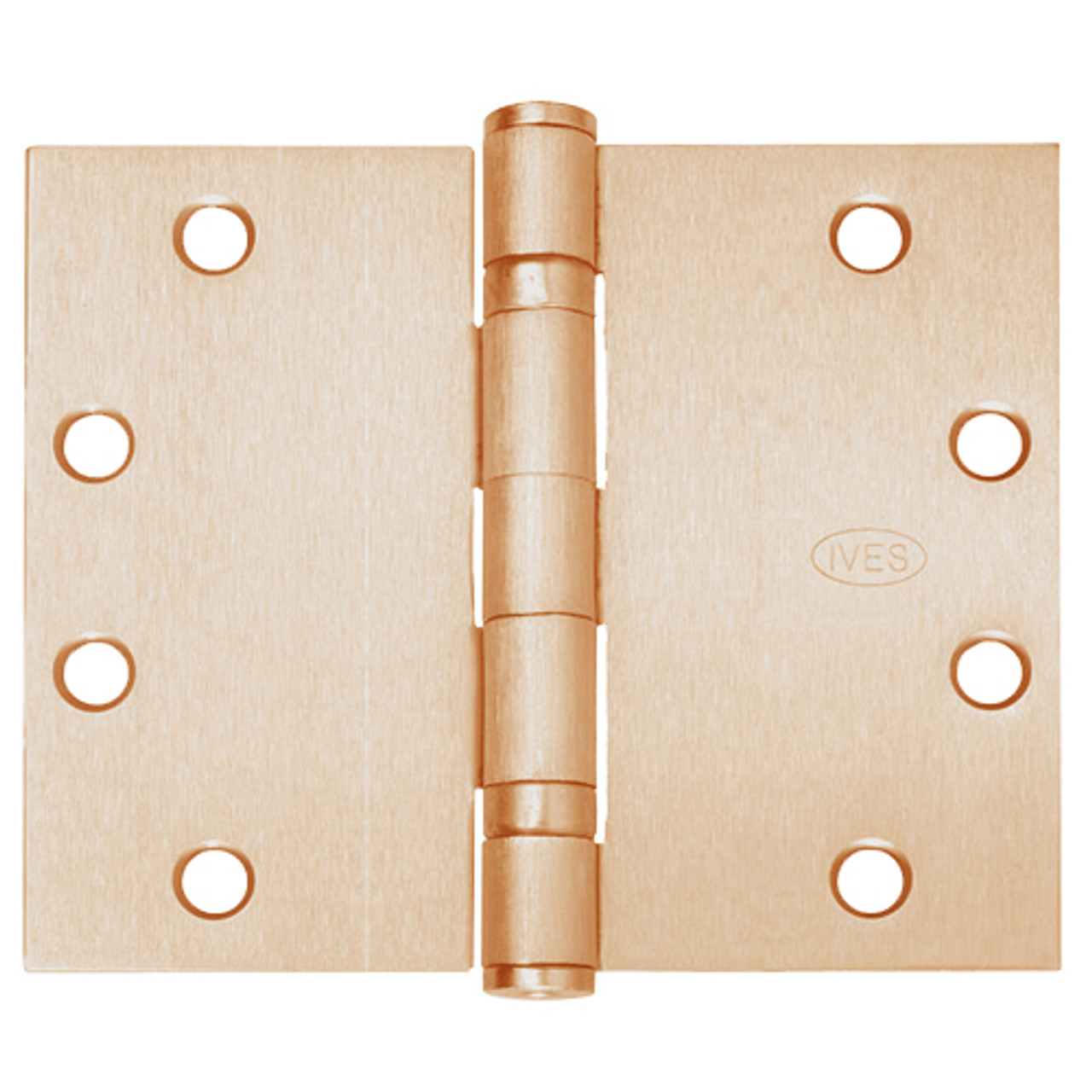 5BB1WT-5x7-639 IVES 5 Knuckle Ball Bearing Full Mortise Wide Throw Hinge in Satin Bronze Plated