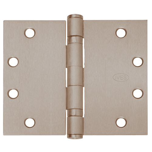 5BB1WT-5x8-643 IVES 5 Knuckle Ball Bearing Full Mortise Wide Throw Hinge in Satin Bronze-Blackened