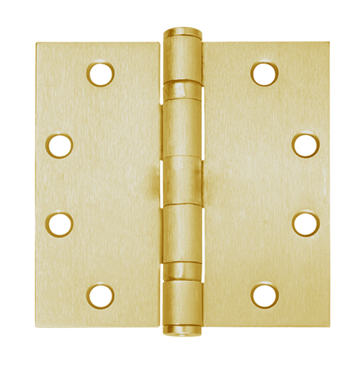 5BB1-5x4-5-633-TW4 IVES 5 Knuckle Ball Bearing Full Mortise Hinge with Electric Thru-Wire in Satin Brass Plated