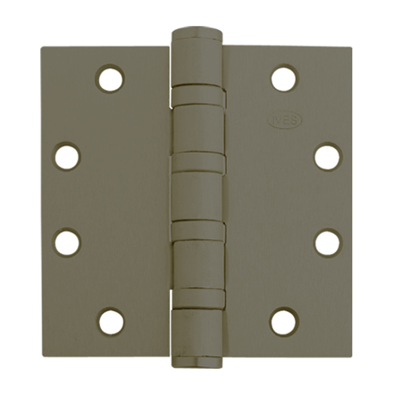 5BB1HW-4-5x4-5-613-TW4 IVES 5 Knuckle Ball Bearing Full Mortise Hinge with Electric Thru-Wire in Dark Bronze