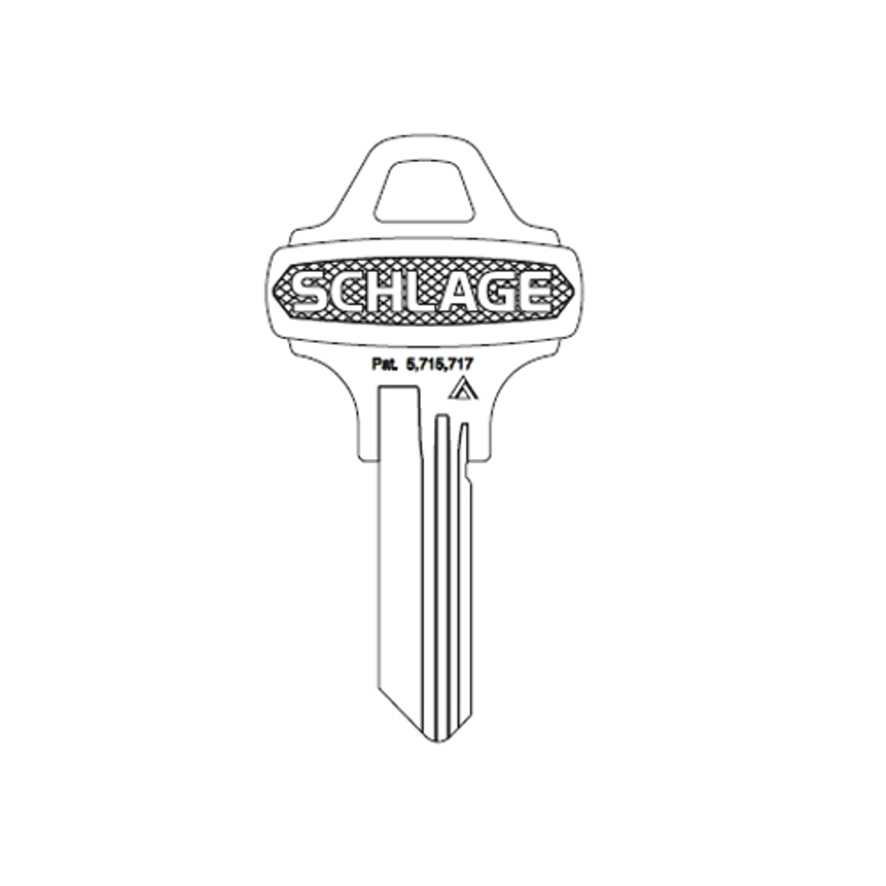35-009C125 Schlage Lock Key Blank Standard Embossed Key