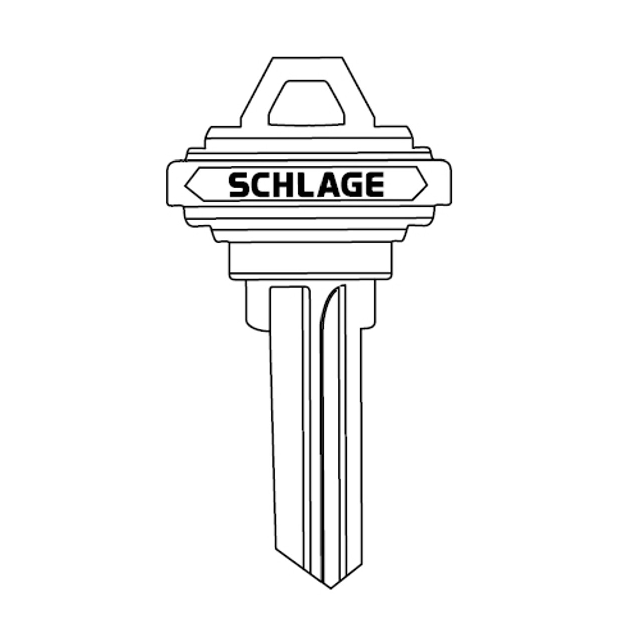 35-101-G Schlage Lock Key Blank Standard Bow Embossed Both Sides