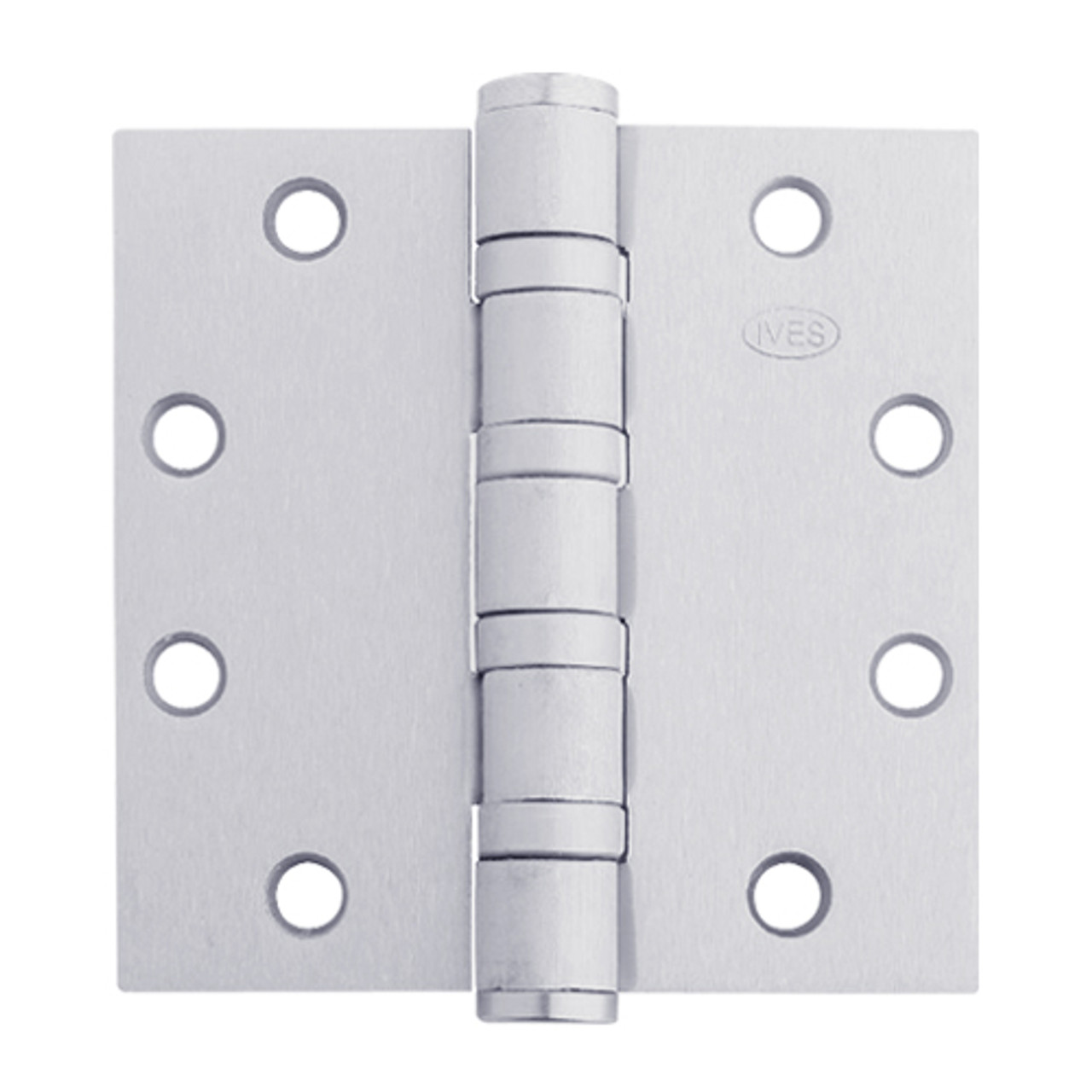 5BB1HW-4-5x4-652-TW8 IVES 5 Knuckle Ball Bearing Full Mortise Hinge with Electric Thru-Wire in Satin Chrome Plated