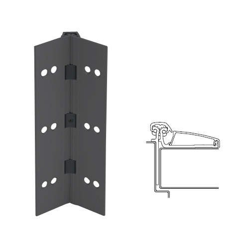046XY-315AN-85 IVES Adjustable Half Surface Continuous Geared Hinges in Anodized Black