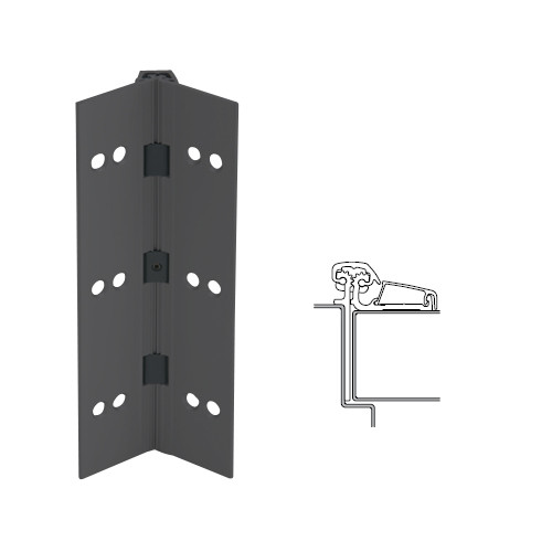 054XY-315AN-95-SECHM IVES Adjustable Half Surface Continuous Geared Hinges with Security Screws - Hex Pin Drive in Anodized Black