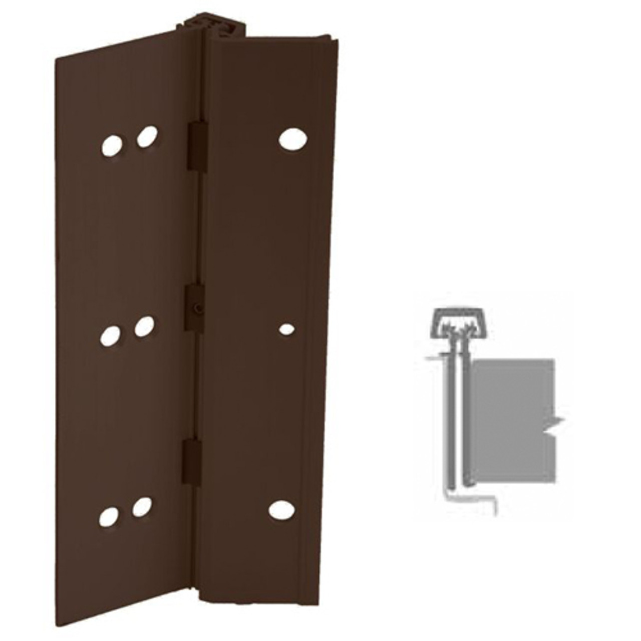 224HD-313AN-83-SECWDHM IVES Full Mortise Continuous Geared Hinges with Security Screws - Hex Pin Drive in Dark Bronze Anodized