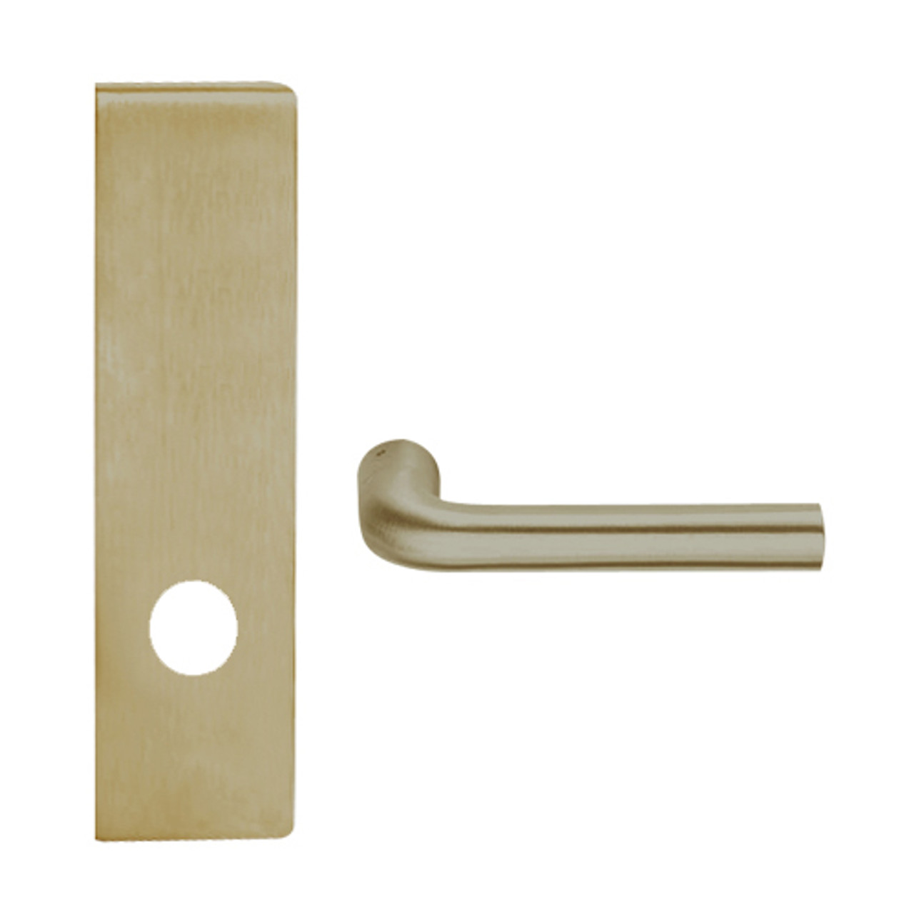 L9010-02N-612 Schlage L Series Passage Latch Commercial Mortise Lock with 02 Cast Lever Design in Satin Bronze