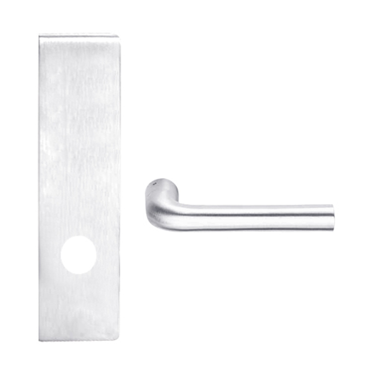 L9010-02N-619 Schlage L Series Passage Latch Commercial Mortise Lock with 02 Cast Lever Design in Satin Nickel