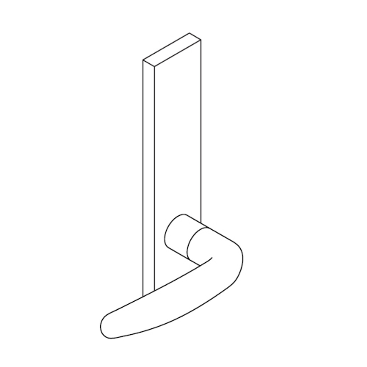 L9010-07N-605 Schlage L Series Passage Latch Commercial Mortise Lock with 07 Cast Lever Design in Bright Brass