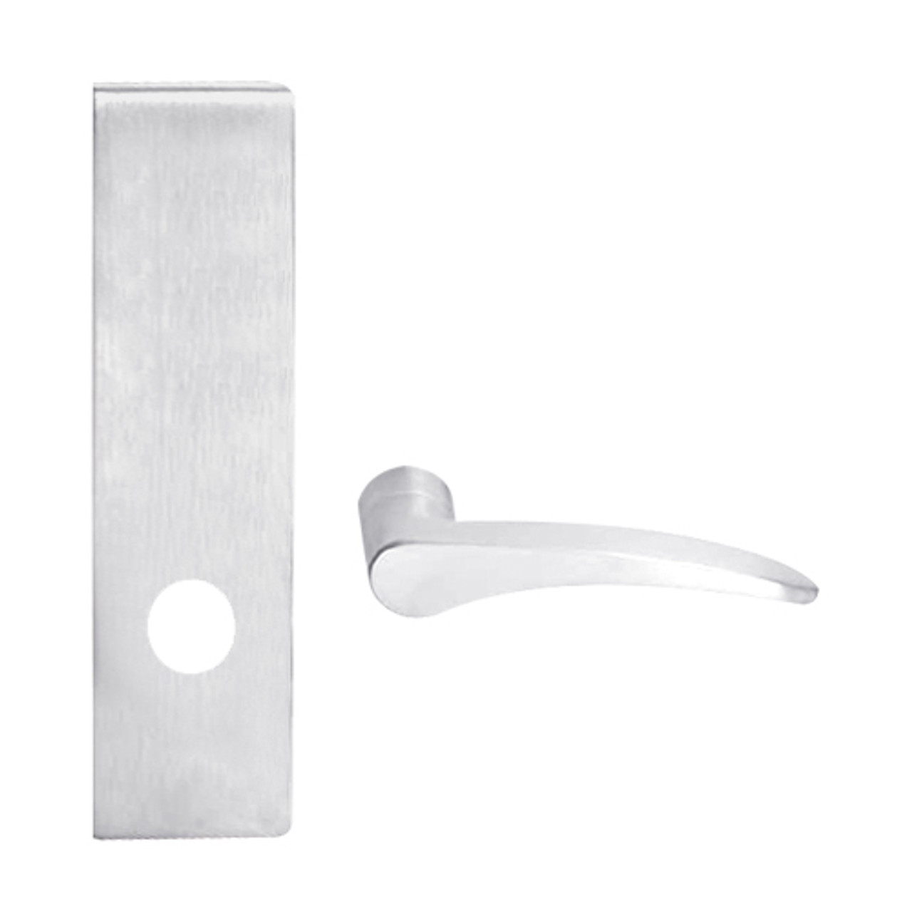 L9010-12N-625-RH Schlage L Series Passage Latch Commercial Mortise Lock with 12 Cast Lever Design in Bright Chrome