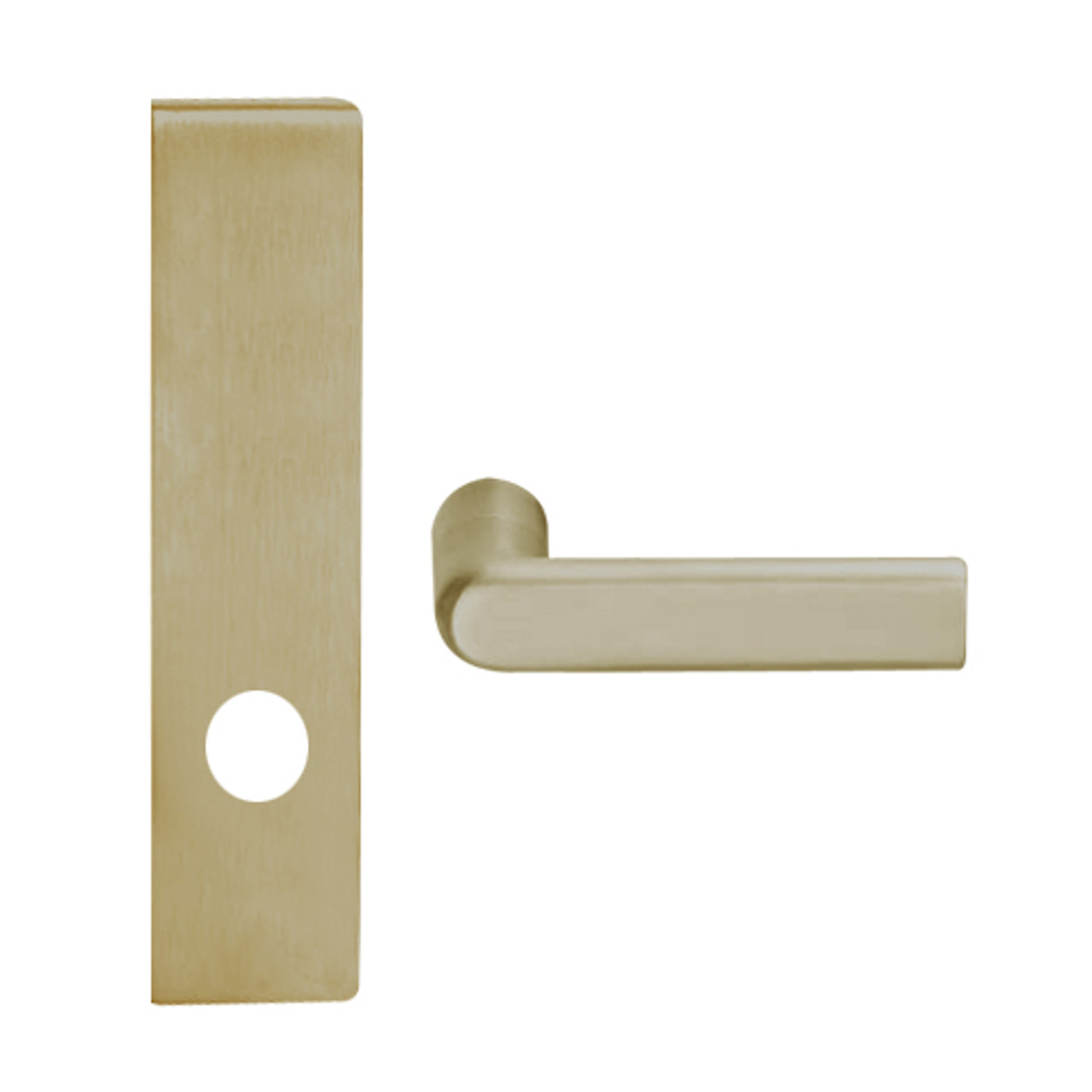 L9010-01L-612 Schlage L Series Passage Latch Commercial Mortise Lock with 01 Cast Lever Design in Satin Bronze