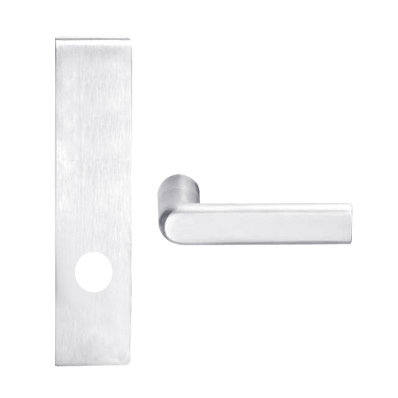 L9010-01L-619 Schlage L Series Passage Latch Commercial Mortise Lock with 01 Cast Lever Design in Satin Nickel