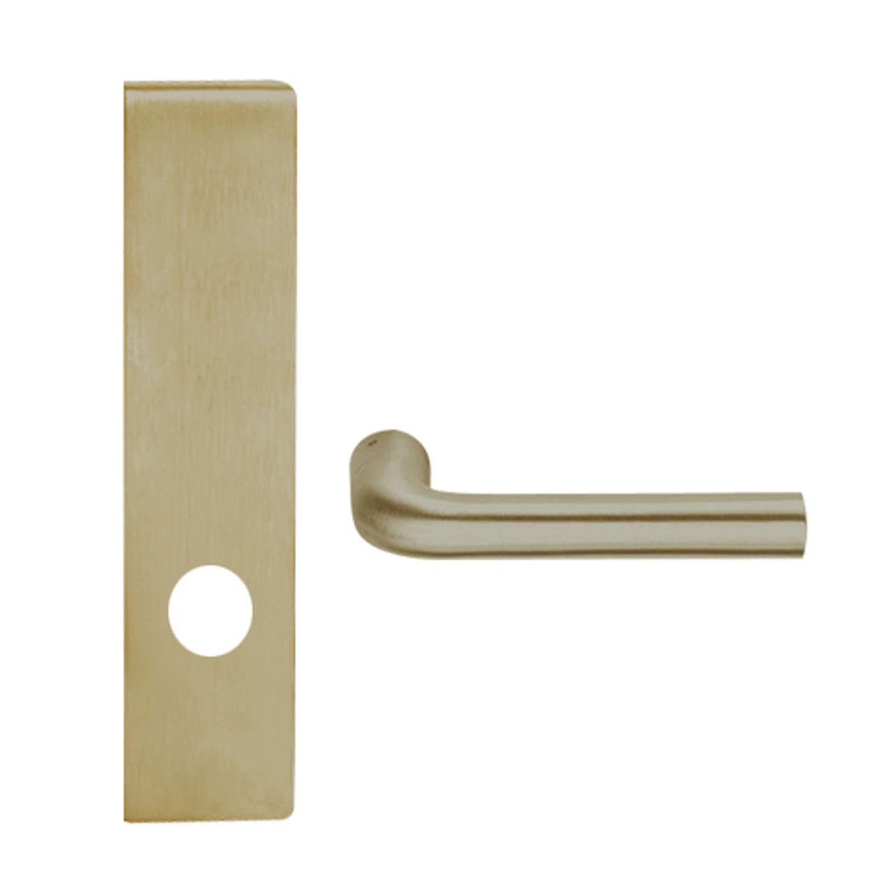 L9010-02L-612 Schlage L Series Passage Latch Commercial Mortise Lock with 02 Cast Lever Design in Satin Bronze