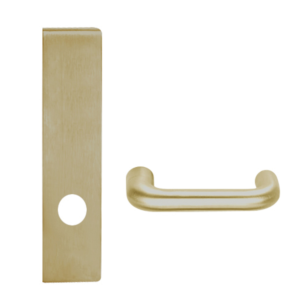 L9010-03L-612 Schlage L Series Passage Latch Commercial Mortise Lock with 03 Cast Lever Design in Satin Bronze