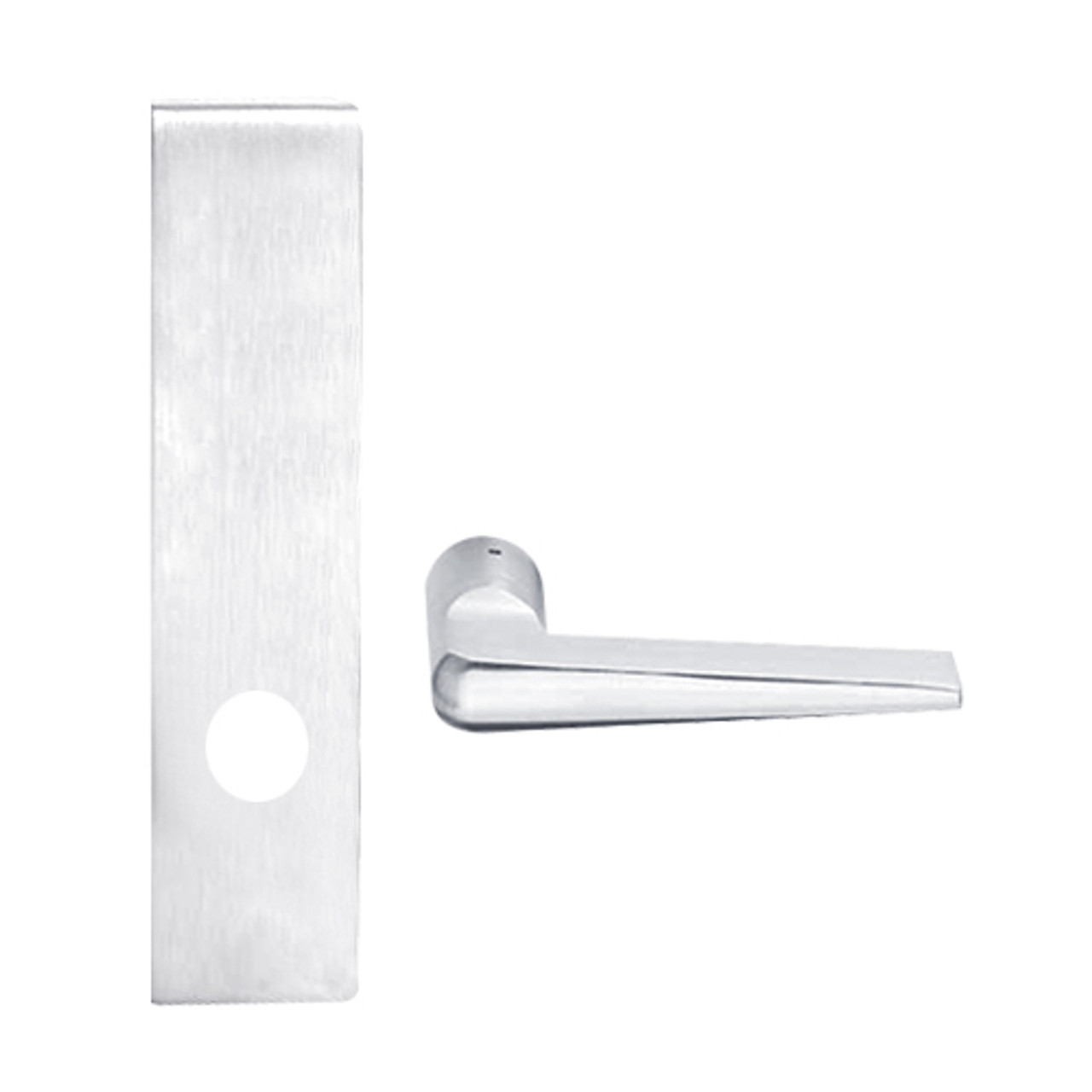 L9010-05L-619 Schlage L Series Passage Latch Commercial Mortise Lock with 05 Cast Lever Design in Satin Nickel