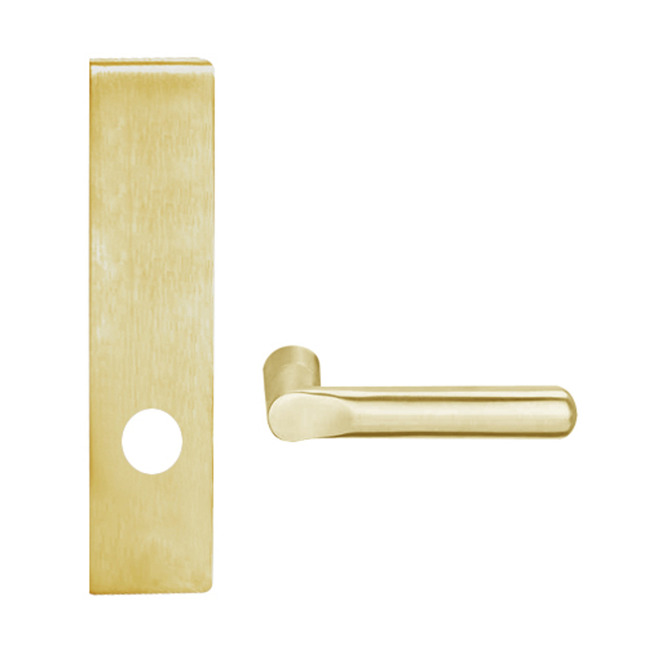 L9010-18L-605 Schlage L Series Passage Latch Commercial Mortise Lock with 18 Cast Lever Design in Bright Brass