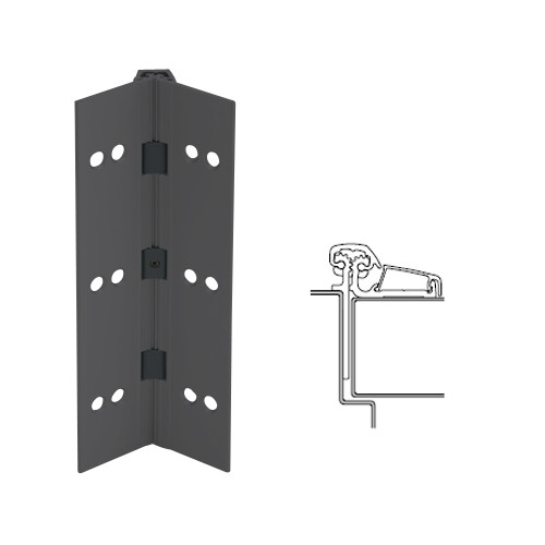 053XY-315AN-120-WD IVES Adjustable Half Surface Continuous Geared Hinges with Wood Screws in Anodized Black