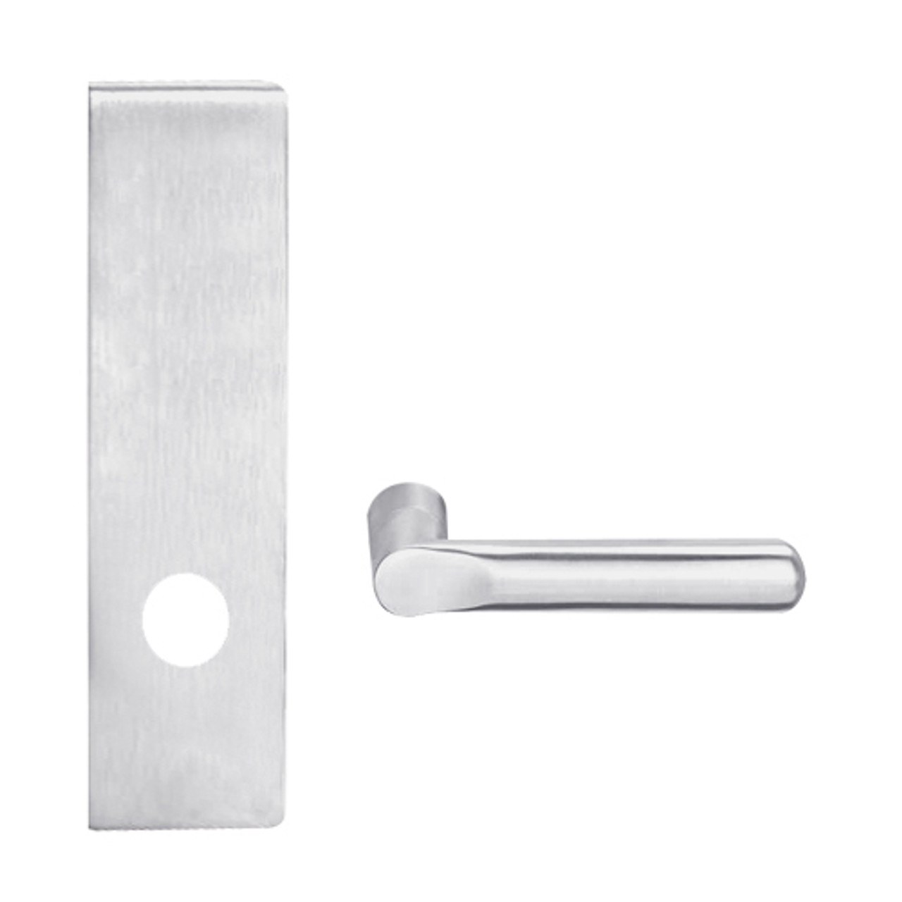 L9010-18N-625 Schlage L Series Passage Latch Commercial Mortise Lock with 18 Cast Lever Design in Bright Chrome