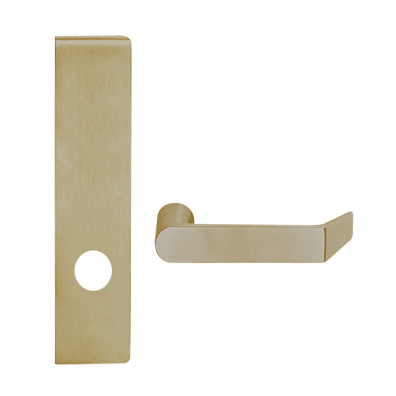 L9040-06L-612 Schlage L Series Privacy Commercial Mortise Lock with 06 Cast Lever Design in Satin Bronze