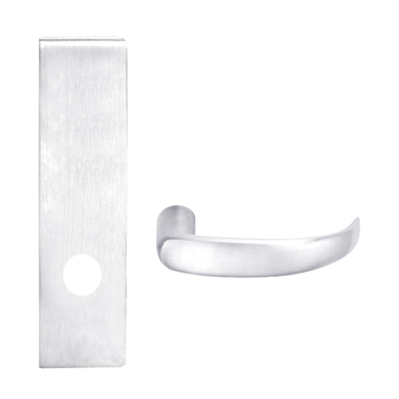 L0170-17N-625 Schlage L Series Single Dummy Trim Commercial Mortise Lock with 17 Cast Lever Design in Bright Chrome