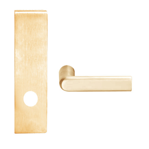 L0172-01N-612 Schlage L Series Double Dummy Trim Commercial Mortise Lock with 01 Cast Lever Design in Satin Bronze