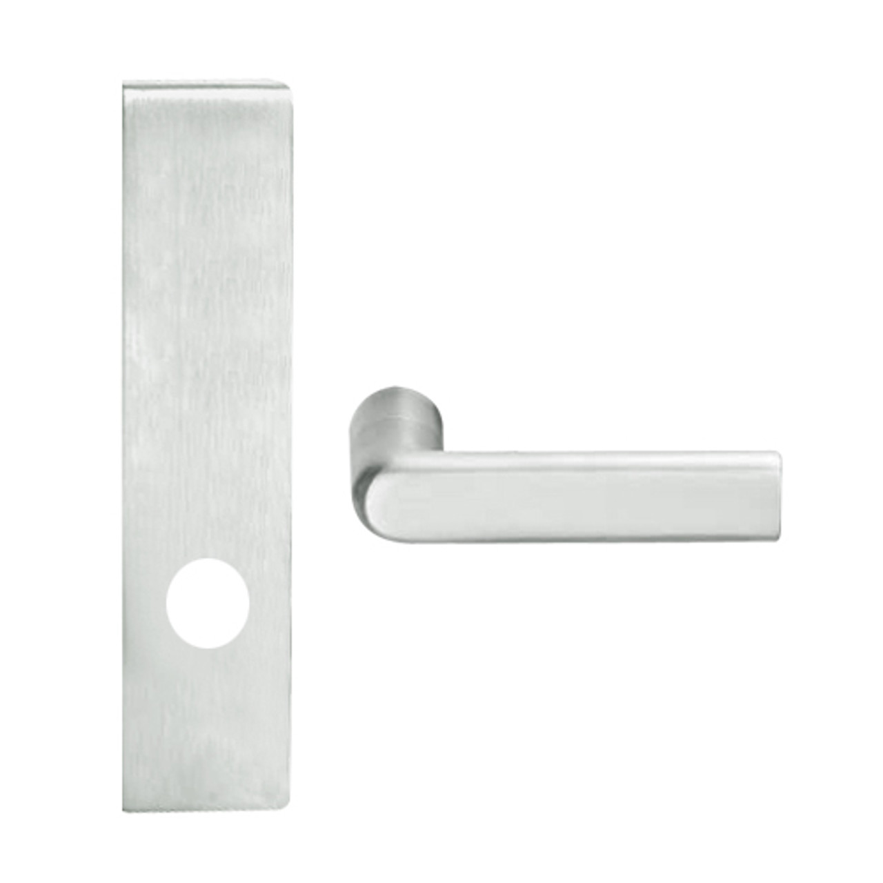 L0172-01L-619 Schlage L Series Double Dummy Trim Commercial Mortise Lock with 01 Cast Lever Design in Satin Nickel