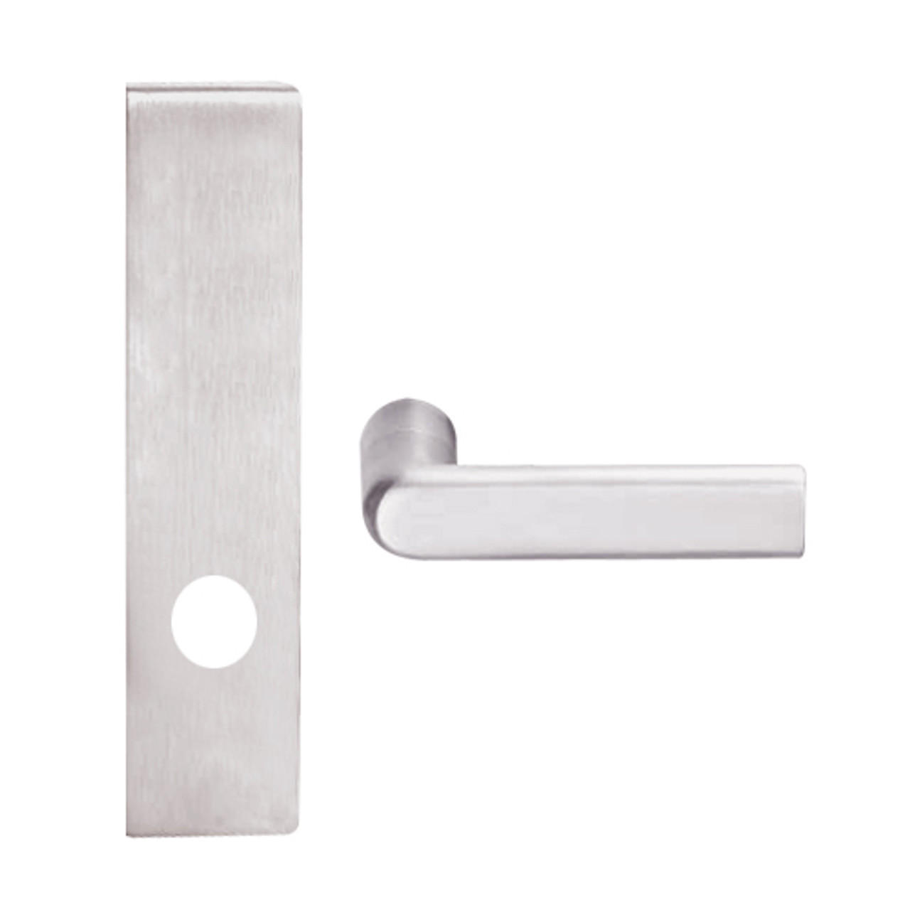 L0172-01L-629 Schlage L Series Double Dummy Trim Commercial Mortise Lock with 01 Cast Lever Design in Bright Stainless Steel