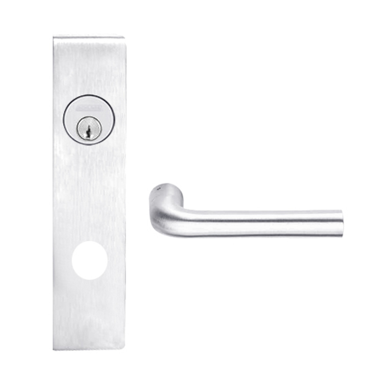 L9050P-02L-625 Schlage L Series Entrance Commercial Mortise Lock with 02 Cast Lever Design in Bright Chrome