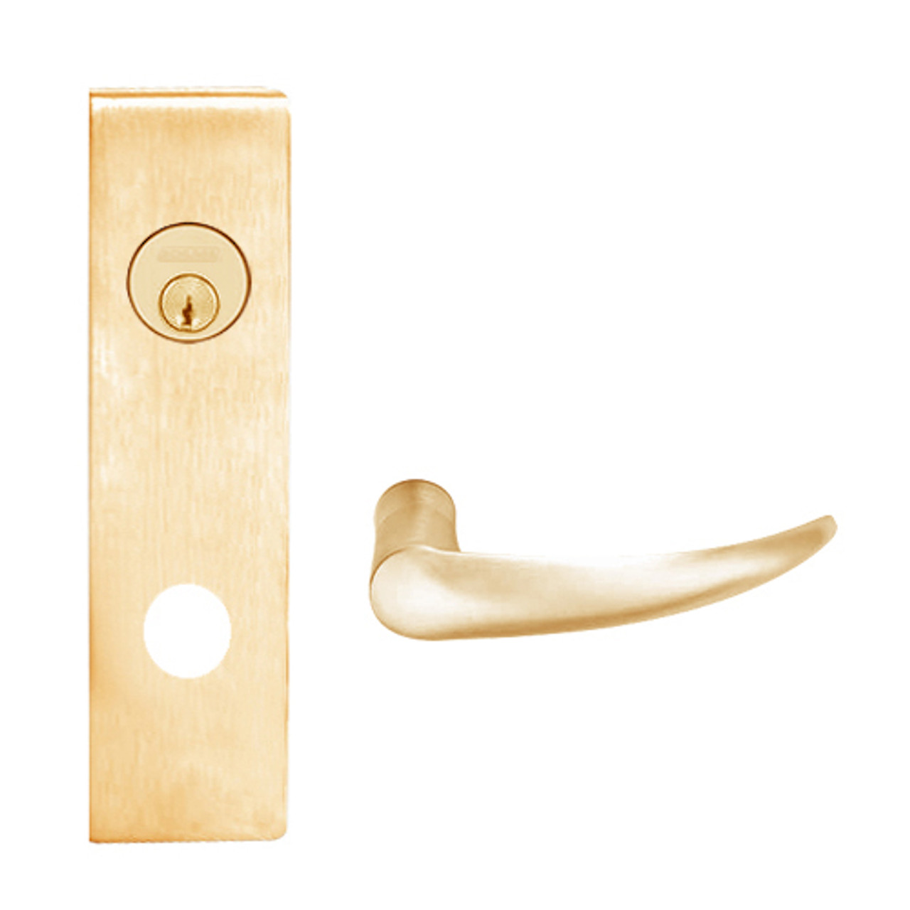 L9070P-OME-N-613 Schlage L Series Classroom Commercial Mortise Lock with Omega Lever Design in Oil Rubbed Bronze