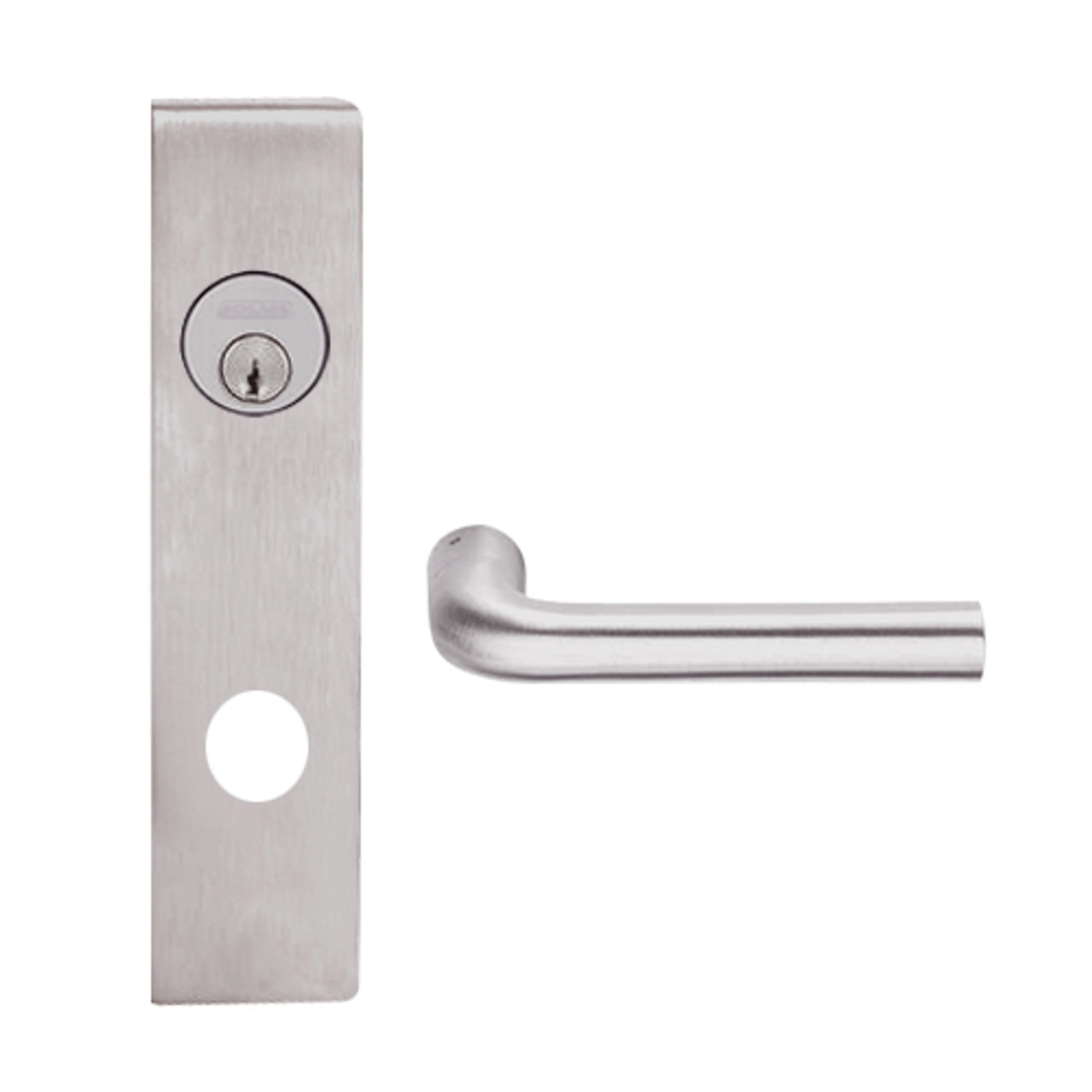 L9070P-02L-630 Schlage L Series Classroom Commercial Mortise Lock with 02 Cast Lever Design in Satin Stainless Steel