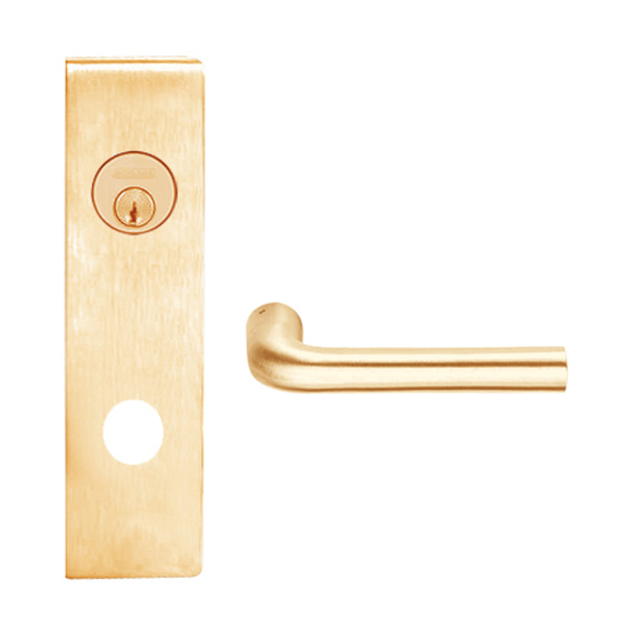 L9080P-02N-612 Schlage L Series Storeroom Commercial Mortise Lock with 02 Cast Lever Design in Satin Bronze