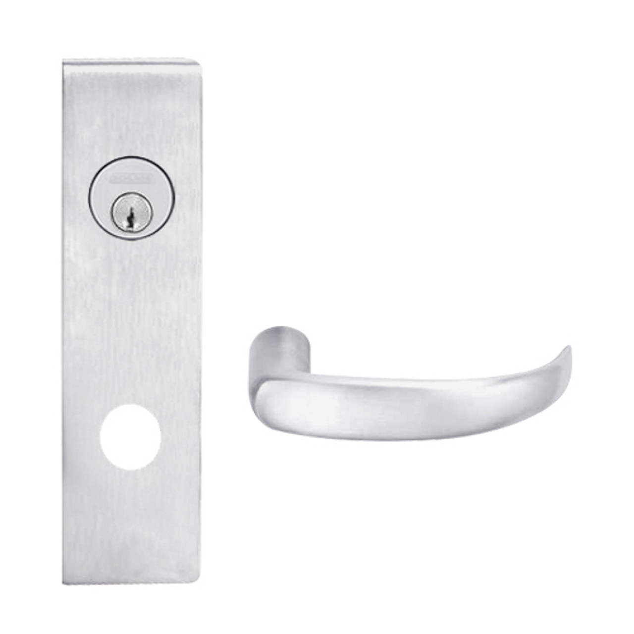 L9080P-17N-626 Schlage L Series Storeroom Commercial Mortise Lock with 17 Cast Lever Design in Satin Chrome