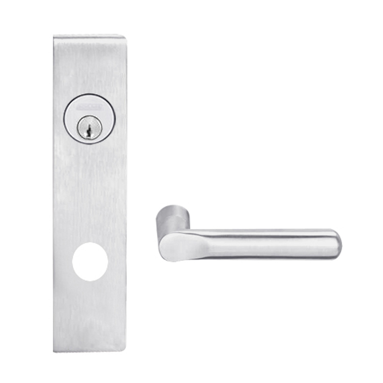 L9080P-18L-626 Schlage L Series Storeroom Commercial Mortise Lock with 18 Cast Lever Design in Satin Chrome