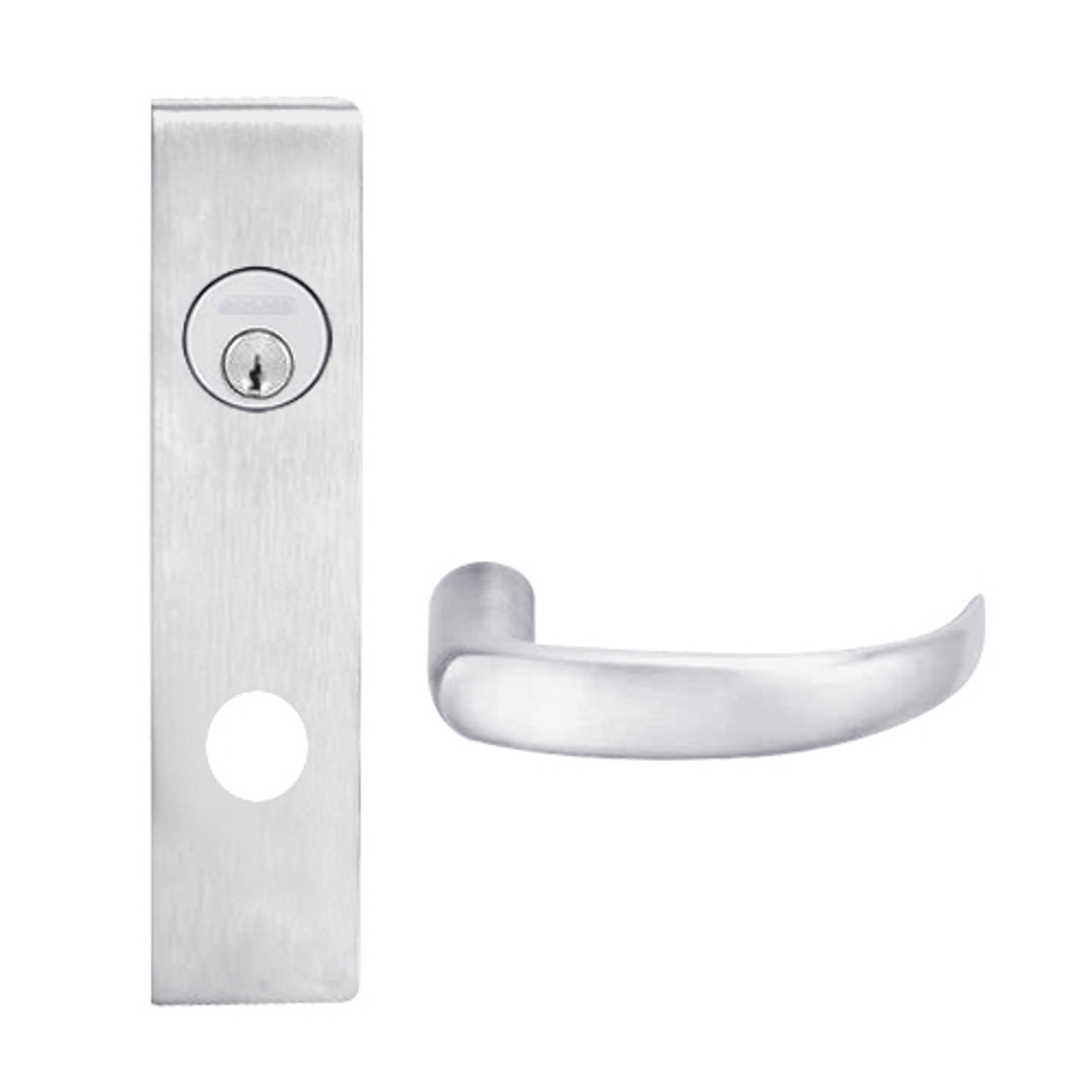 L9080P-17L-626 Schlage L Series Storeroom Commercial Mortise Lock with 17 Cast Lever Design in Satin Chrome