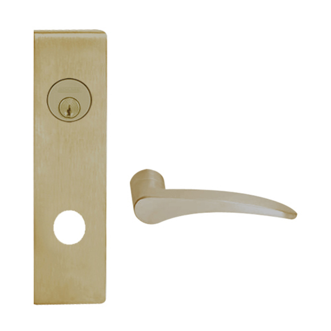 L9453P-12N-613-RH Schlage L Series Entrance with Deadbolt Commercial Mortise Lock with 12 Cast Lever Design in Oil Rubbed Bronze