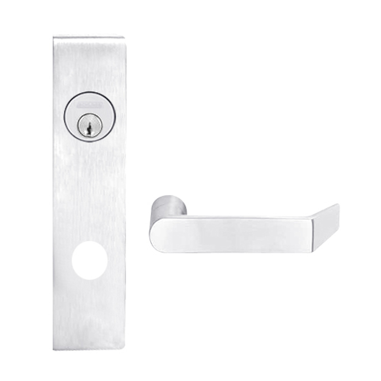L9453P-06L-625 Schlage L Series Entrance with Deadbolt Commercial Mortise Lock with 06 Cast Lever Design in Bright Chrome