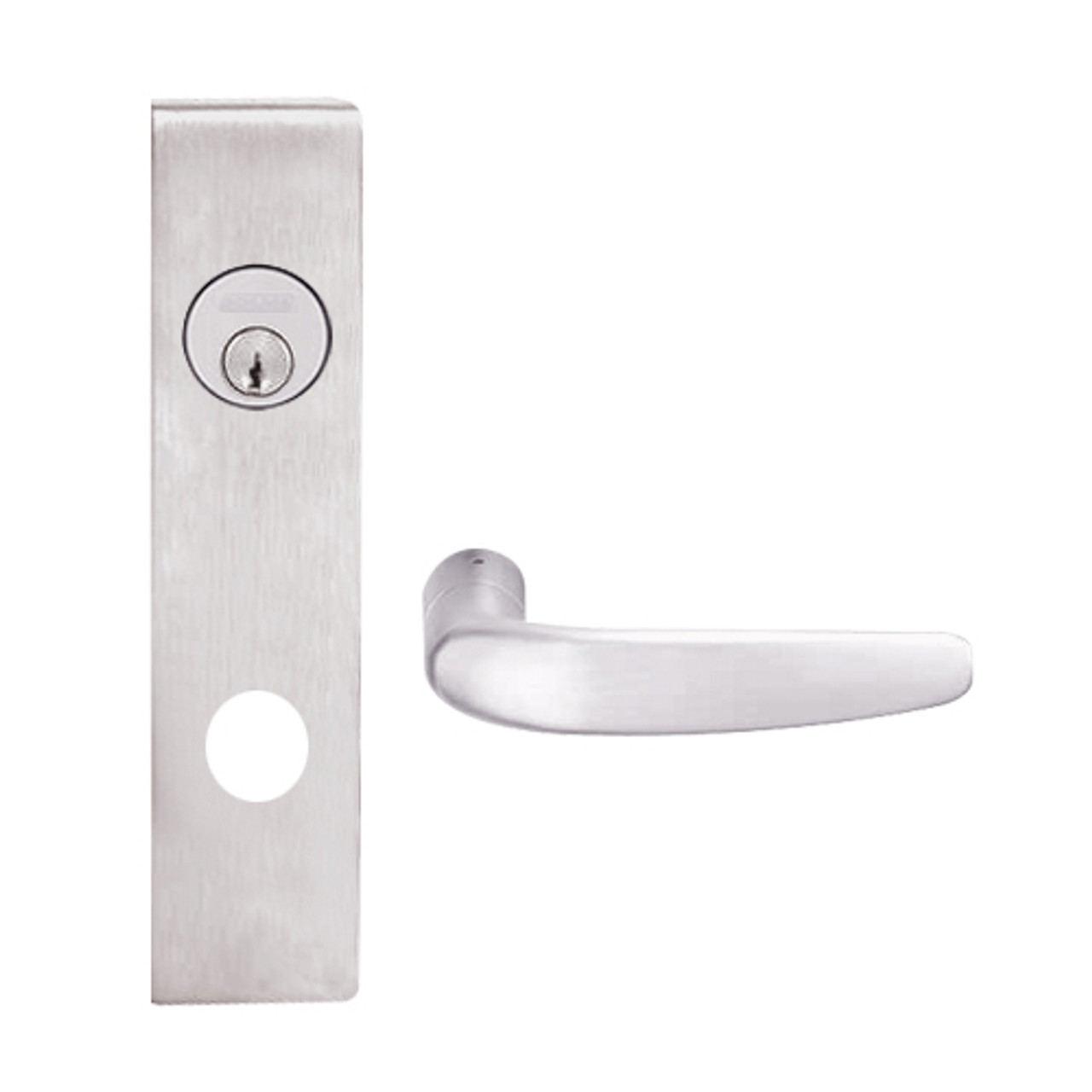 L9453P-07L-629 Schlage L Series Entrance with Deadbolt Commercial Mortise Lock with 07 Cast Lever Design in Bright Stainless Steel