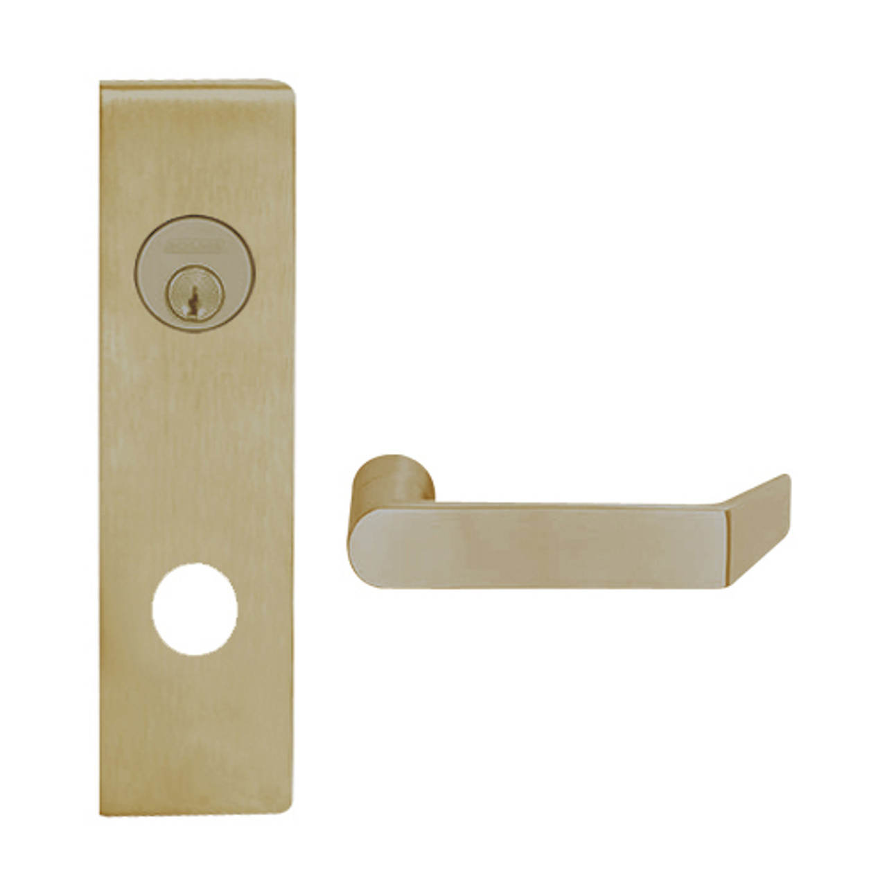 L9456P-06N-613 Schlage L Series Corridor with Deadbolt Commercial Mortise Lock with 06 Cast Lever Design in Oil Rubbed Bronze