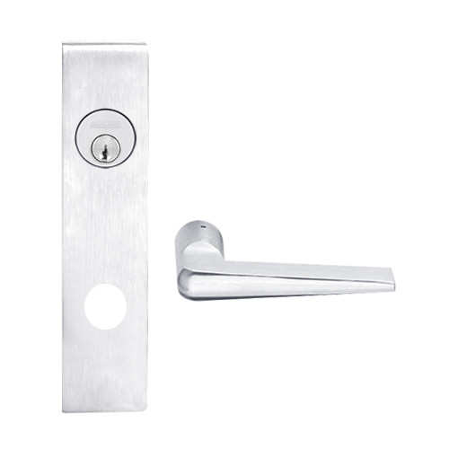 L9456P-05L-625 Schlage L Series Corridor with Deadbolt Commercial Mortise Lock with 05 Cast Lever Design in Bright Chrome