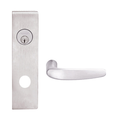 L9480P-07N-629 Schlage L Series Storeroom with Deadbolt Commercial Mortise Lock with 07 Cast Lever Design in Bright Stainless Steel