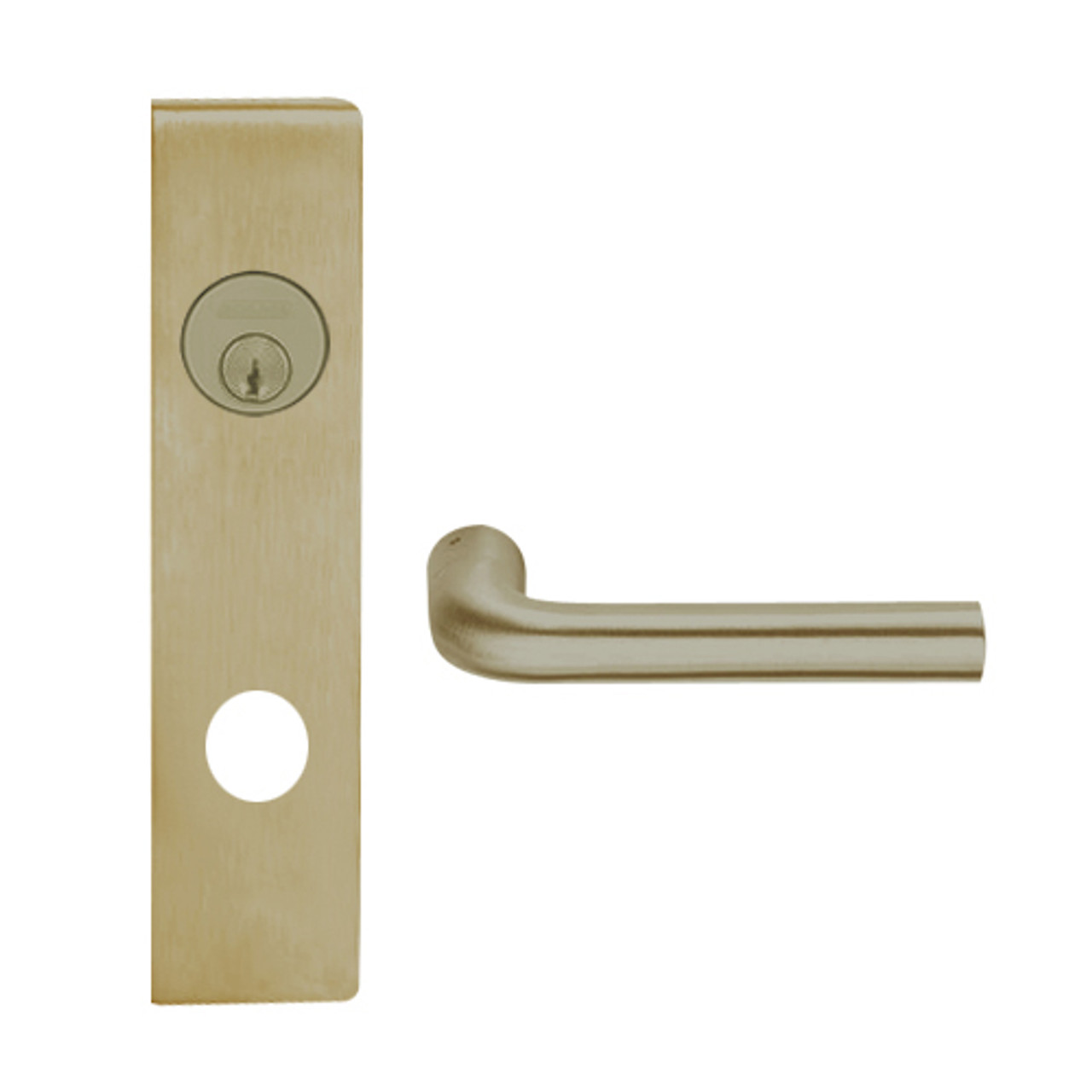 L9050L-02L-613 Schlage L Series Less Cylinder Entrance Commercial Mortise Lock with 02 Cast Lever Design in Oil Rubbed Bronze