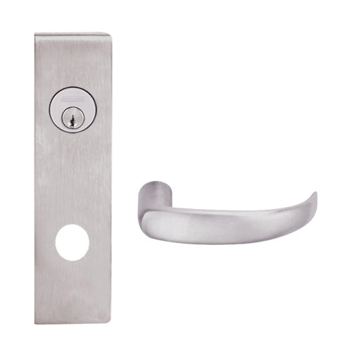 L9070L-17N-630 Schlage L Series Less Cylinder Classroom Commercial Mortise Lock with 17 Cast Lever Design in Satin Stainless Steel