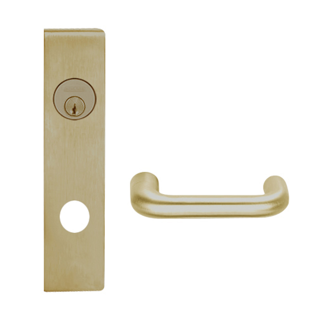 L9070L-03L-613 Schlage L Series Less Cylinder Classroom Commercial Mortise Lock with 03 Cast Lever Design in Oil Rubbed Bronze