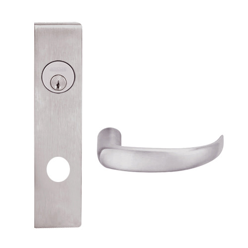 L9070L-17L-630 Schlage L Series Less Cylinder Classroom Commercial Mortise Lock with 17 Cast Lever Design in Satin Stainless Steel