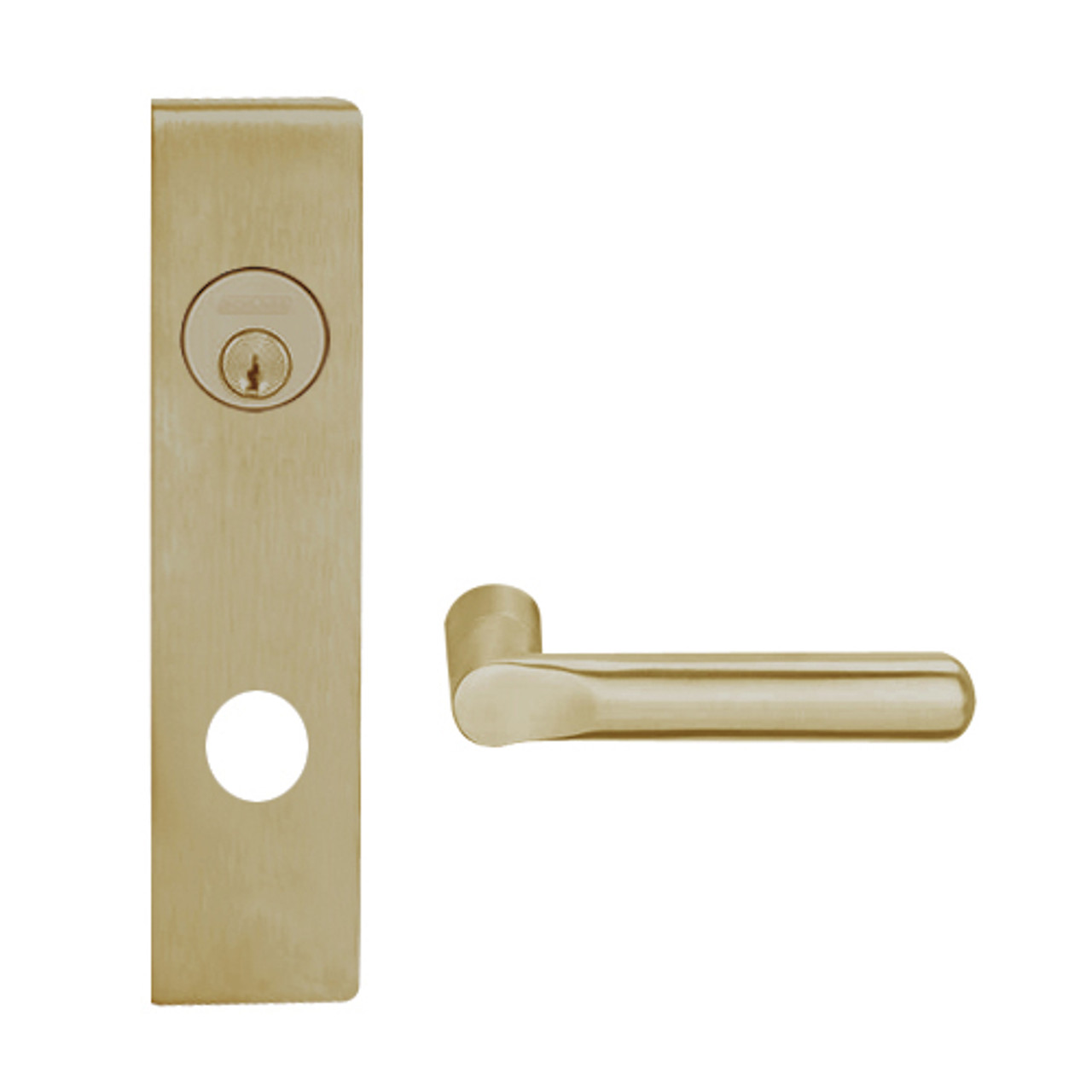 L9080L-18L-613 Schlage L Series Less Cylinder Storeroom Commercial Mortise Lock with 18 Cast Lever Design in Oil Rubbed Bronze