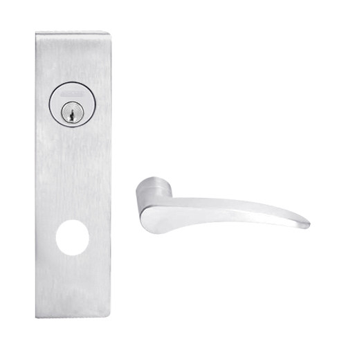 L9453L-12N-626-RH Schlage L Series Less Cylinder Entrance with Deadbolt Commercial Mortise Lock with 12 Cast Lever Design in Satin Chrome